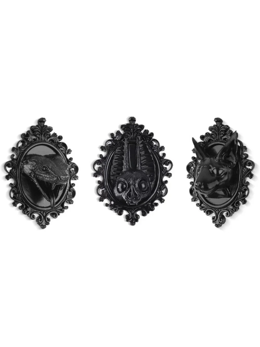 Gothic Wall Decor 3 Pack | Dark Academia Vintage Animal Head Art for Home